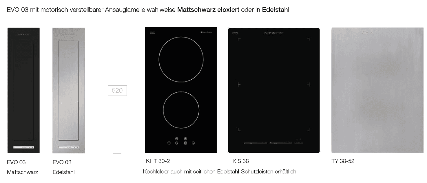 Dunstabzug EVO 3 Modul - Tischlüfter