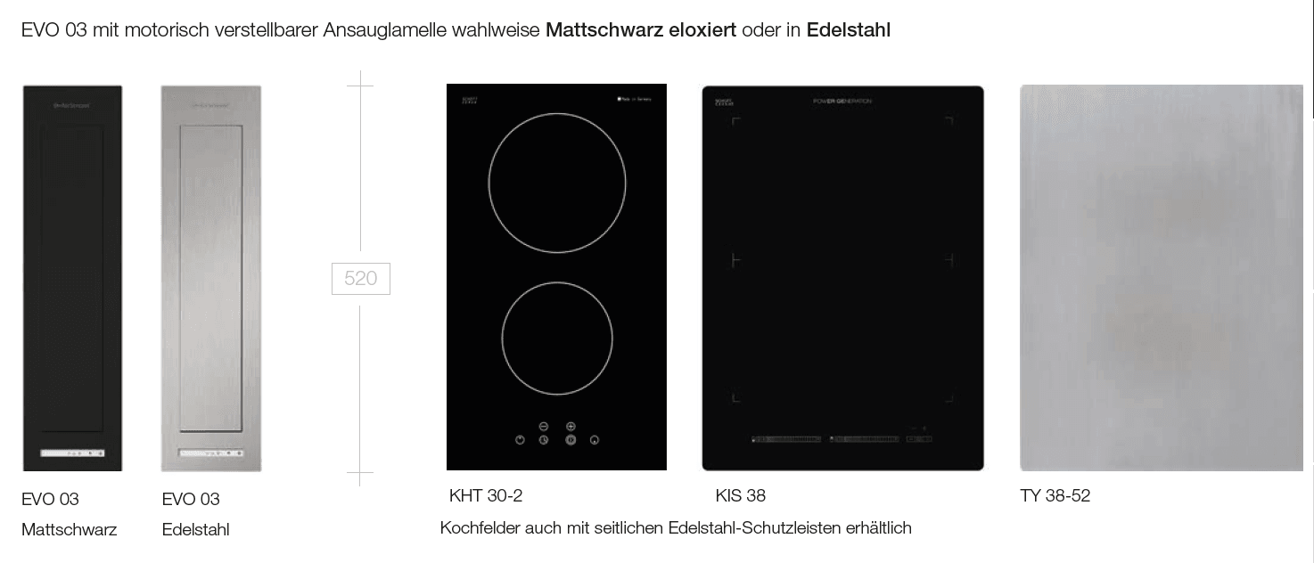 Dunstabzug EVO 3 Modul - Tischlüfter