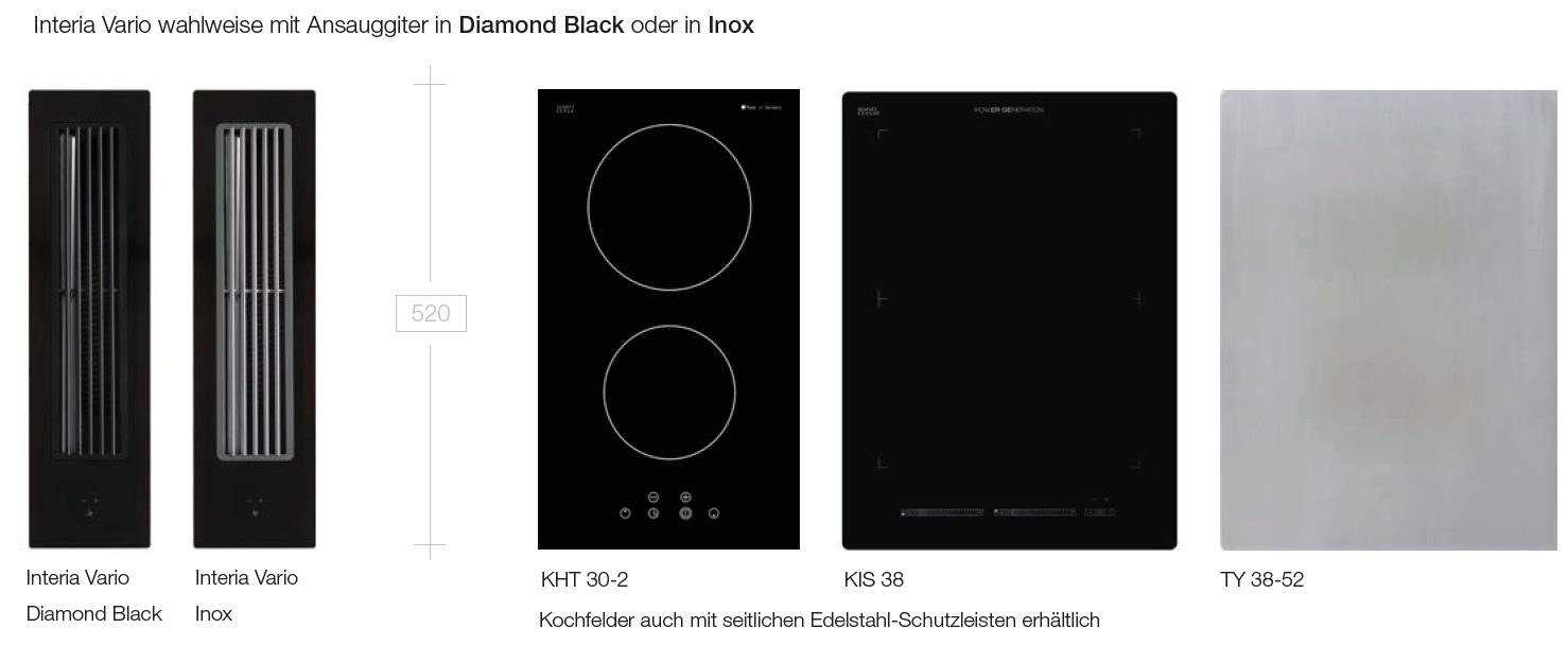 Dunstabzug Interia Vario Modul - Tischlüfter
